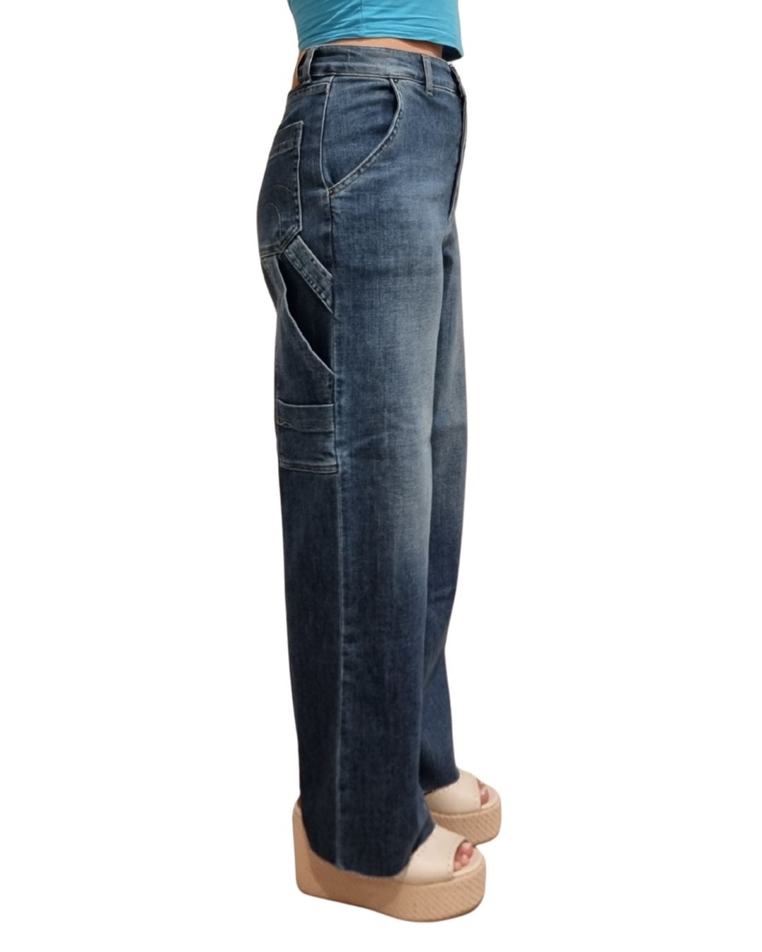 Jeans modello GoldenWork Noir'n'bleu