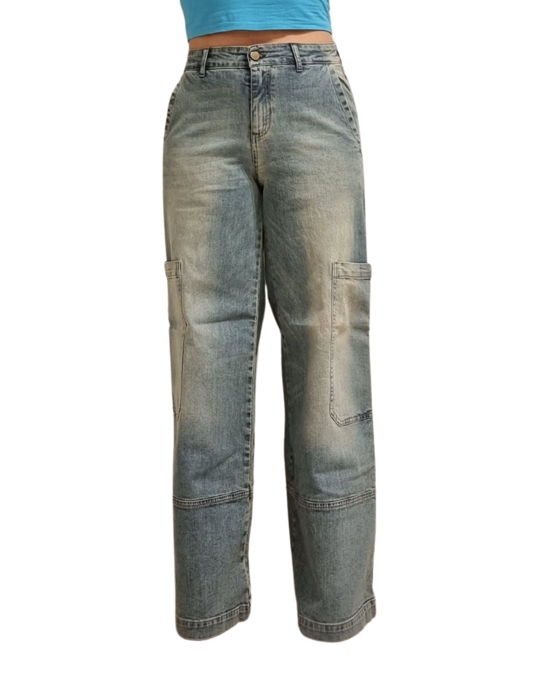Jeans modello DuaLipa Noir'n'bleu