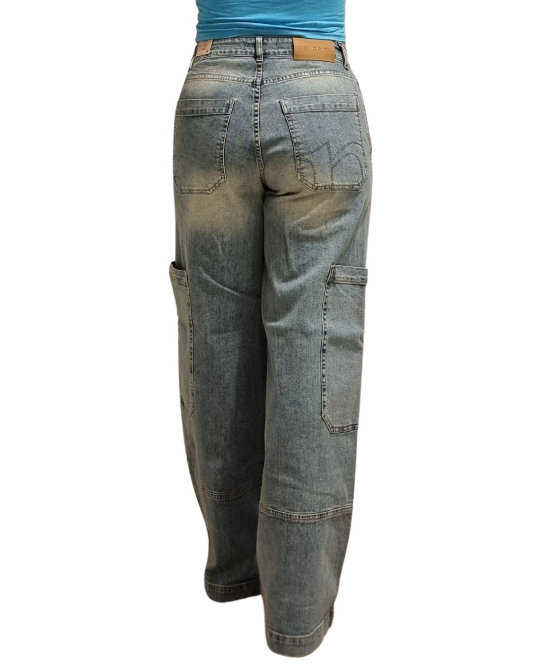 Jeans modello DuaLipa Noir'n'bleu