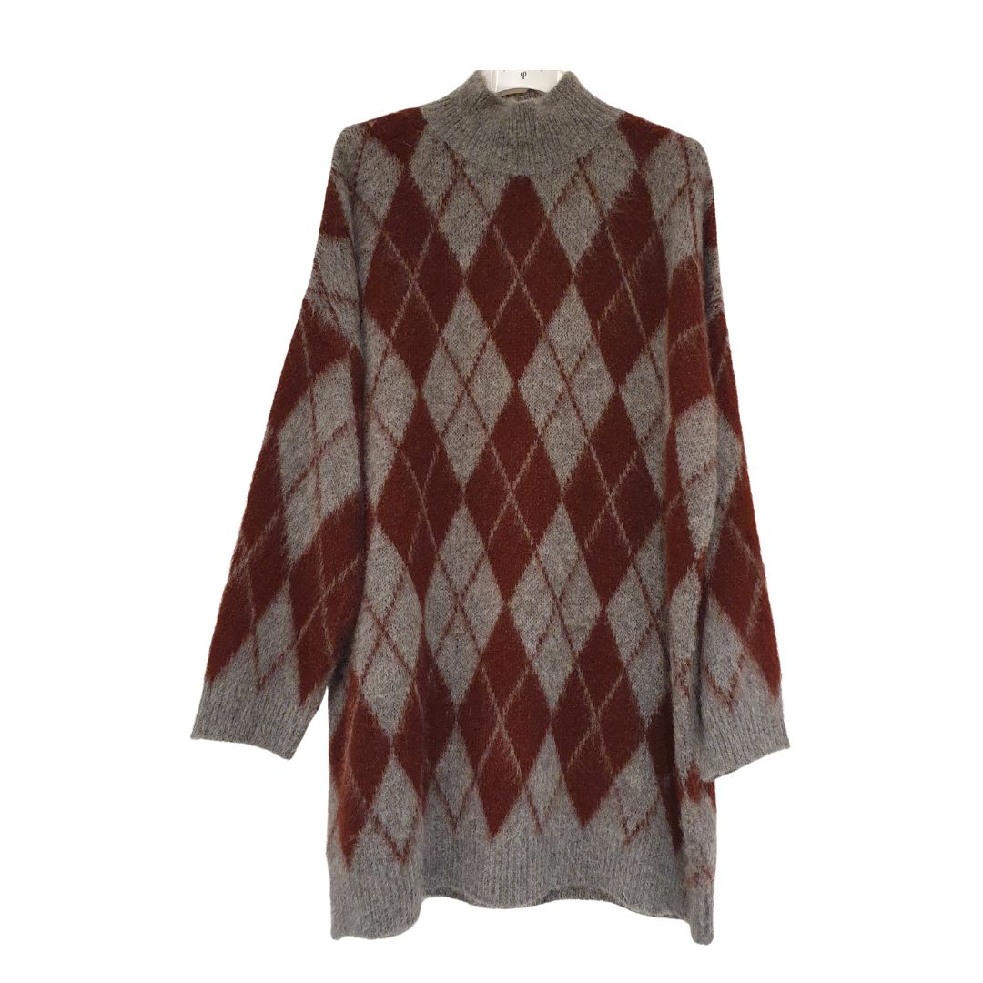 Maglione lungo a rombi Philia Loft