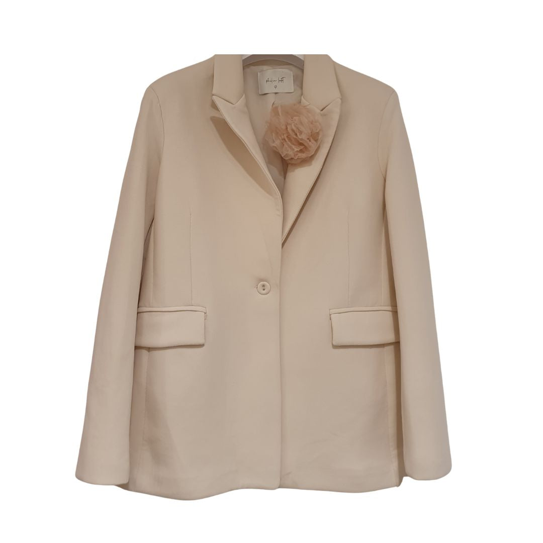 Giacca in neoprene panna Philia Loft