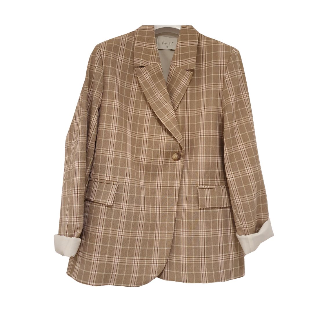 Blazer check con scritta Philia Loft