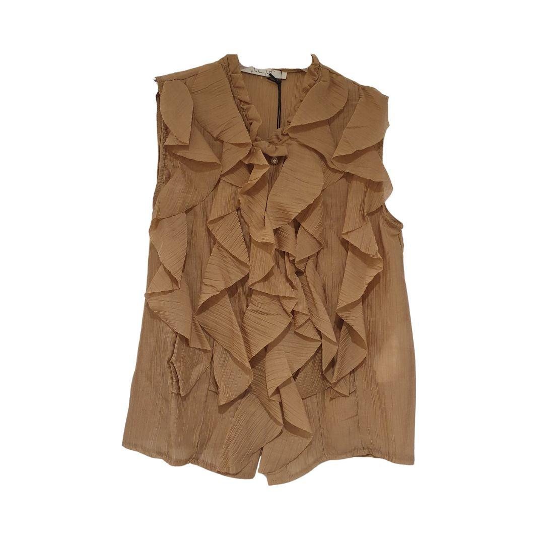 Blusa smanicata con rouches Philia Loft