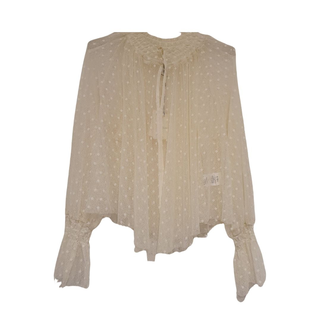 Blusa in pizzo a pois Tensione In