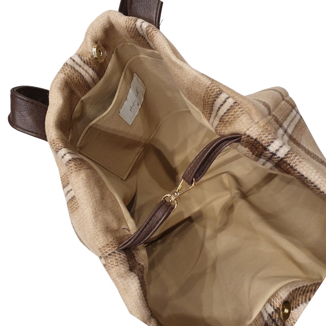 Borsa in lana check Philia Loft