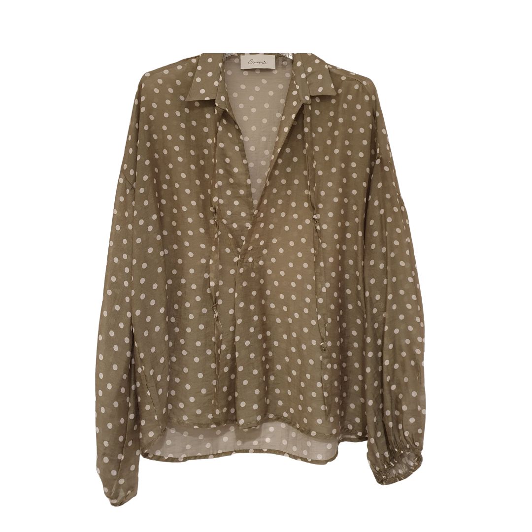 Blusa scollo a v a pois Souvenir