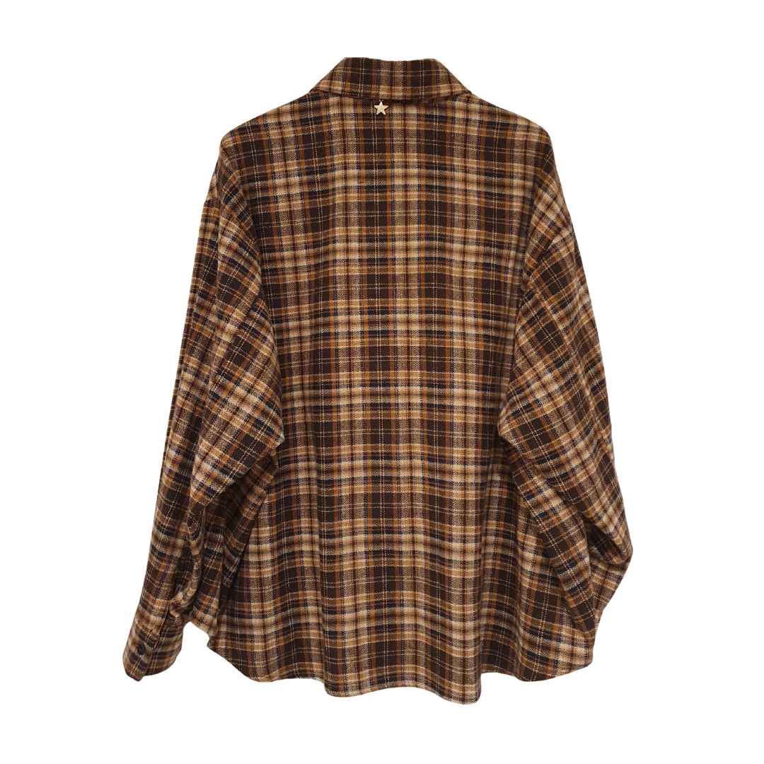 Camicia check in flanella con borchie Souvenir