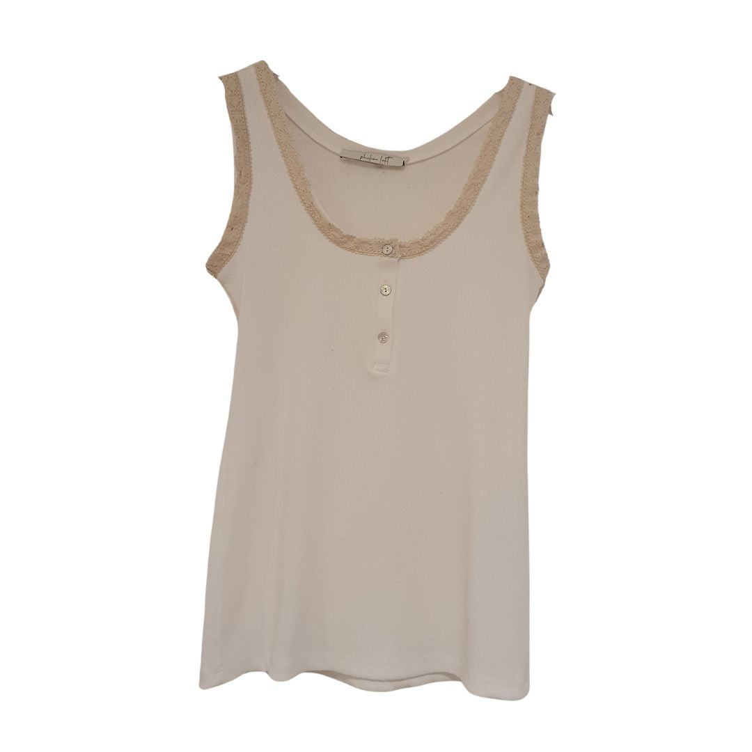 Canotta a costine con pizzo Philia Loft