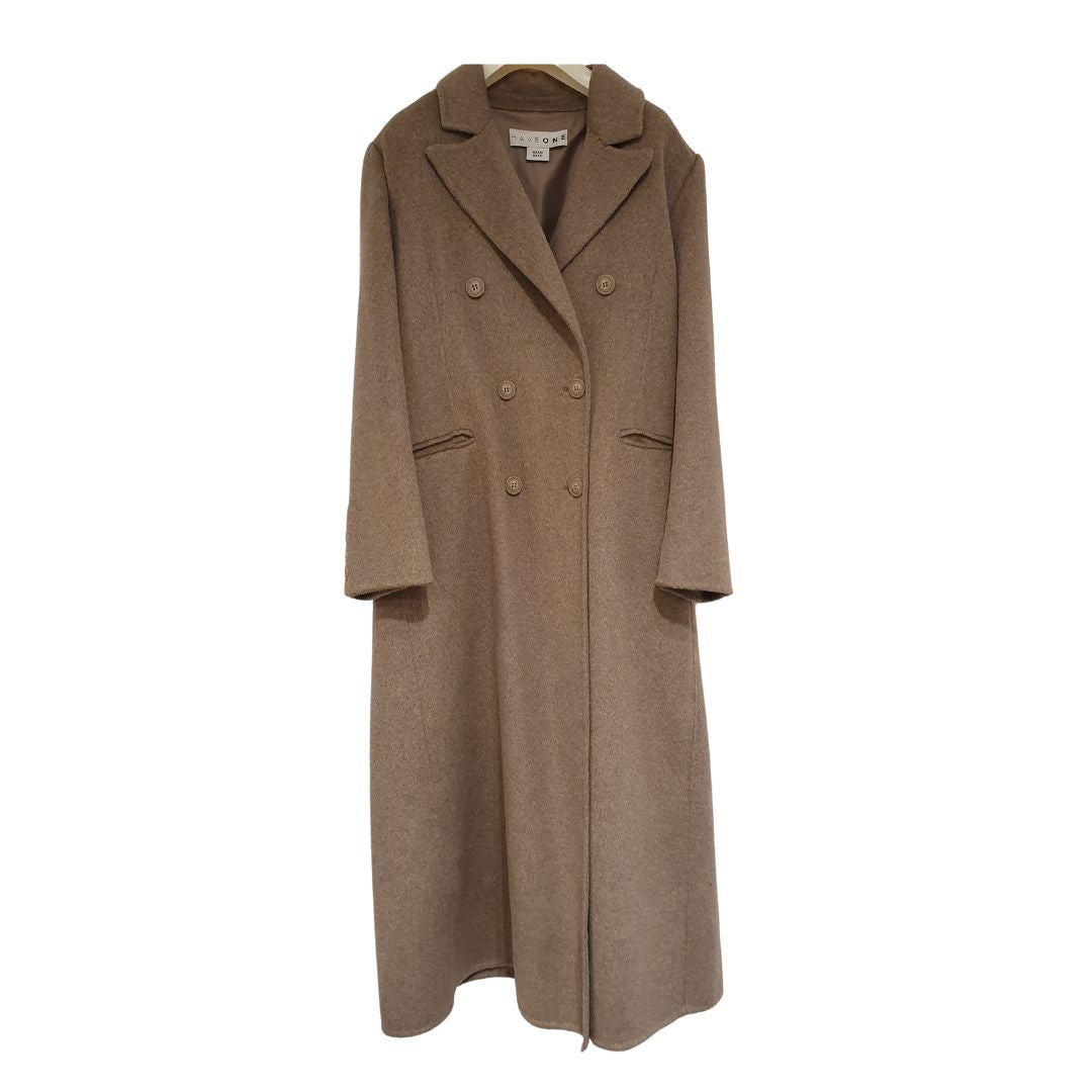 Maxi cappotto in lana modello a vestaglia HaveOne