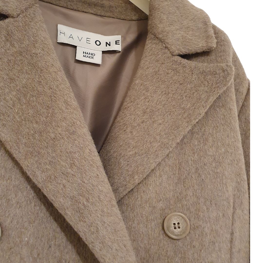 Maxi cappotto in lana modello a vestaglia HaveOne