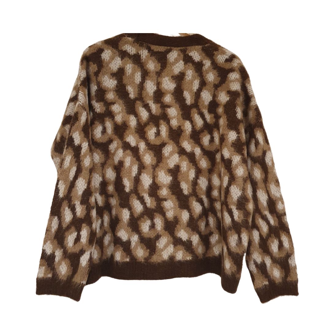 Cardigan in lana animalier HaveOne