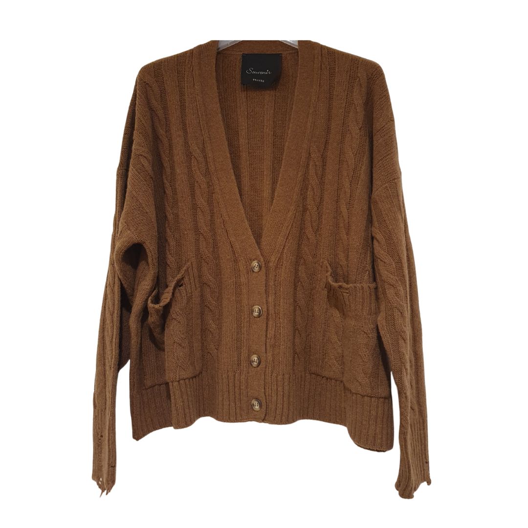 Cardigan trecce con rotture Souvenir