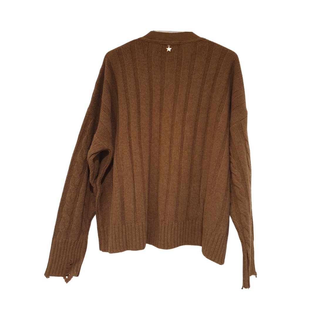 Cardigan trecce con rotture Souvenir