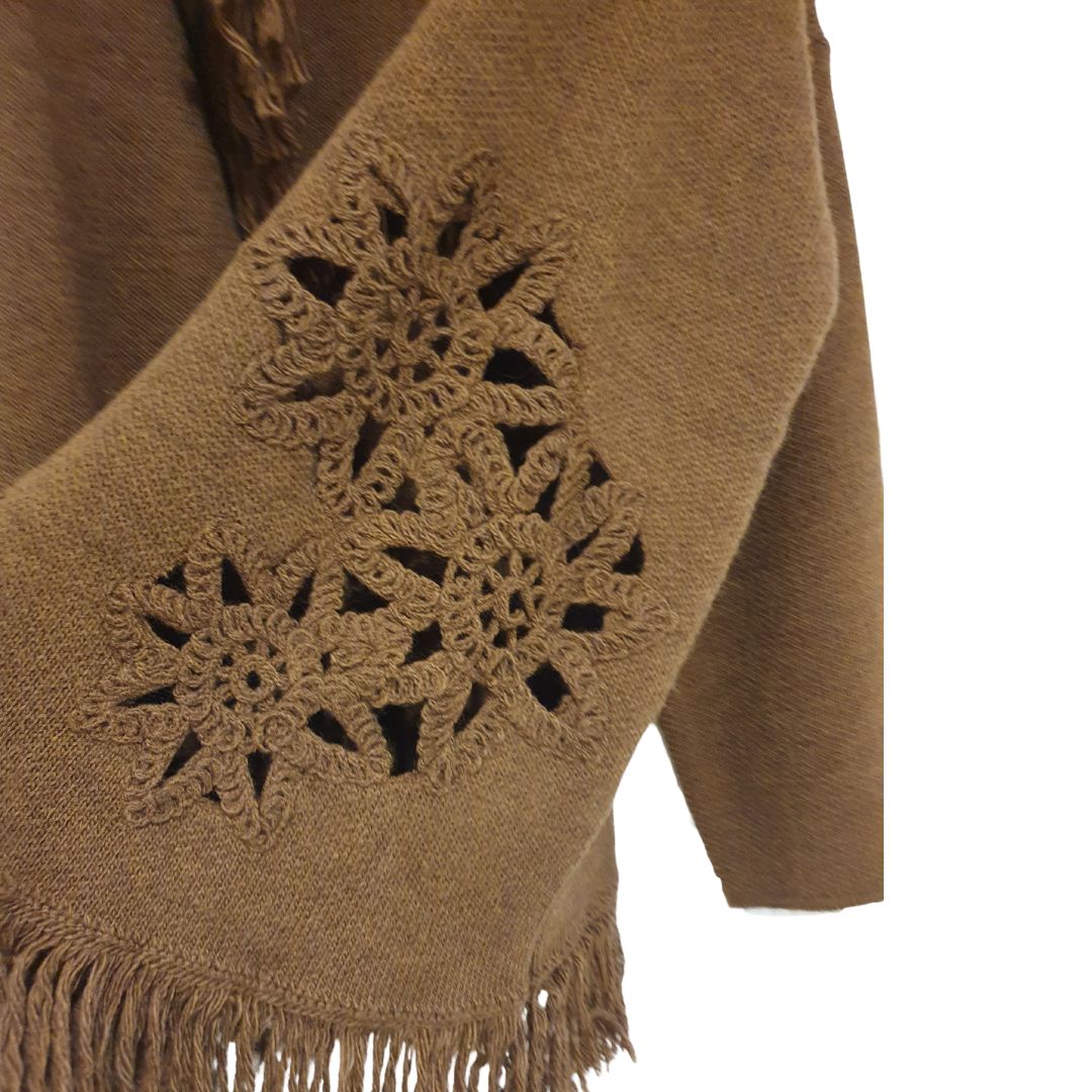 Cardigan con frange e ricami HaveOne