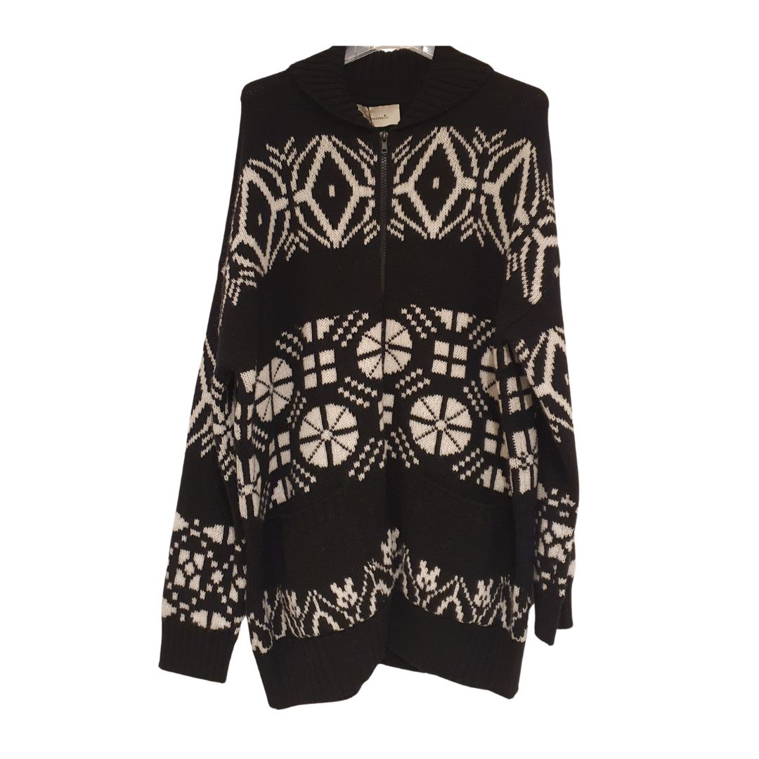 Maxi cardigan jacquard in lana vergine e cashmere Souvenir