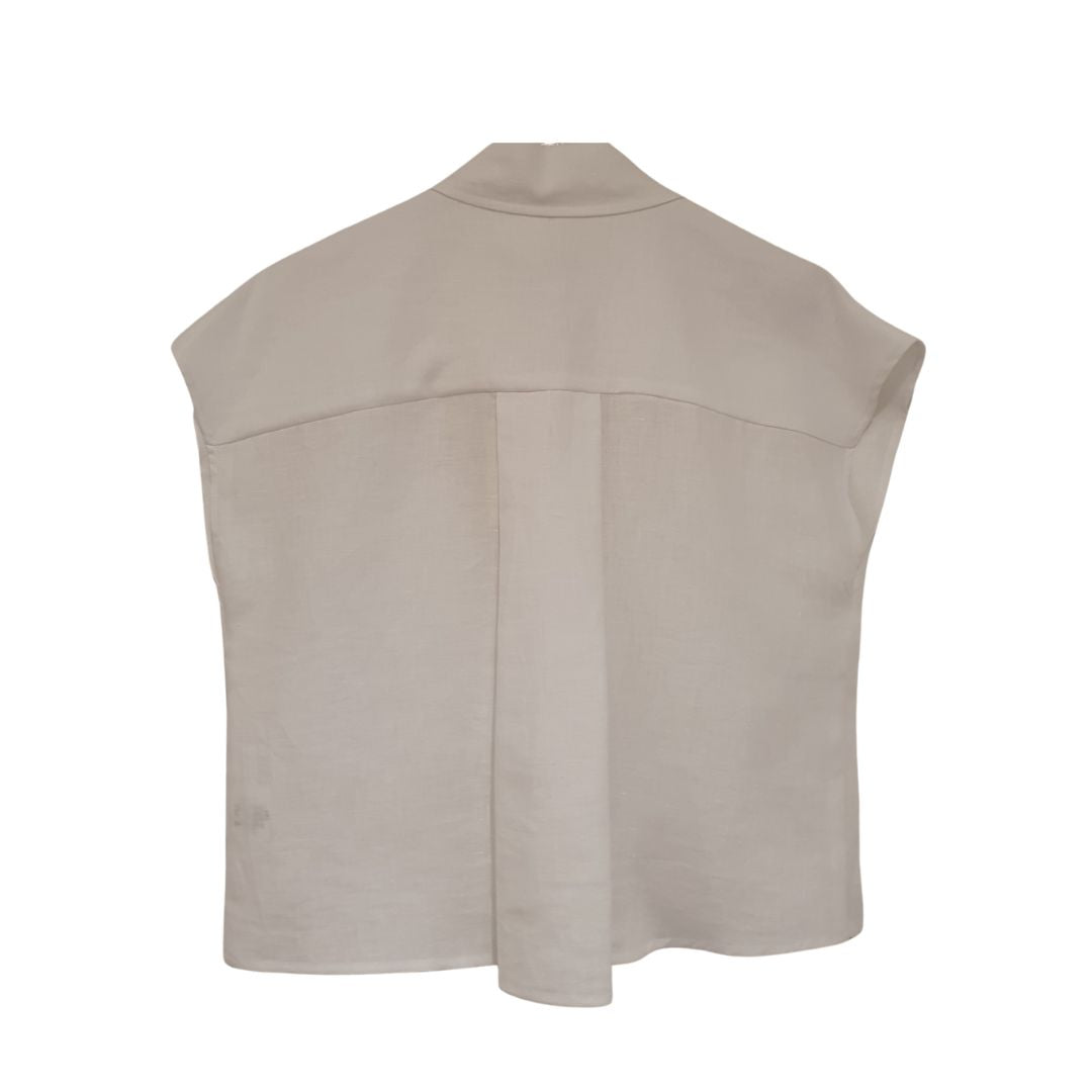 Camicia in lino con swarovski Tensione In
