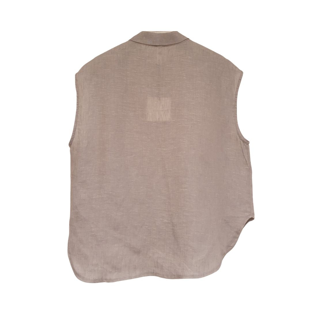 Gilet over in lino Tensione In