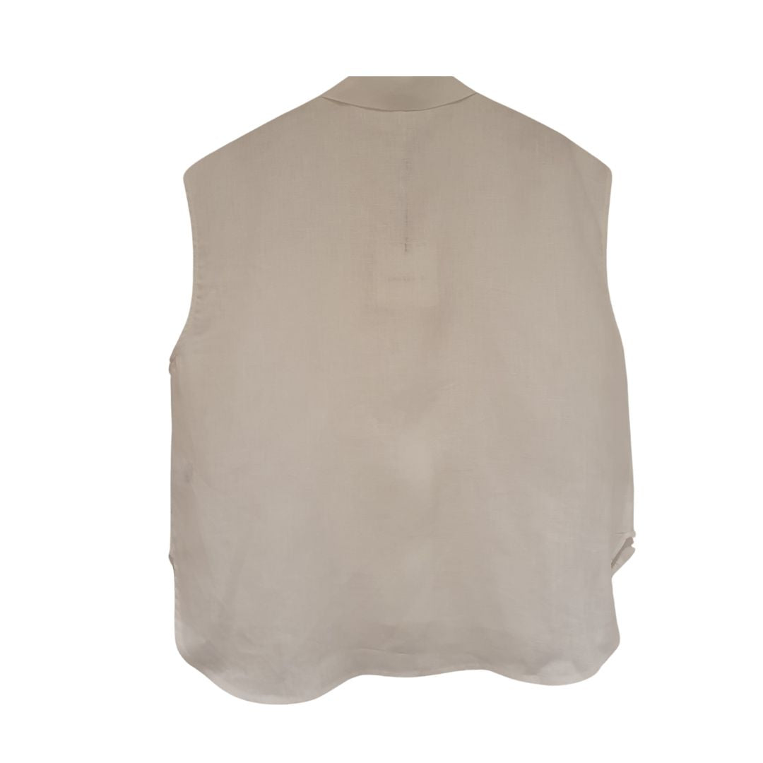 Gilet over in lino Tensione In