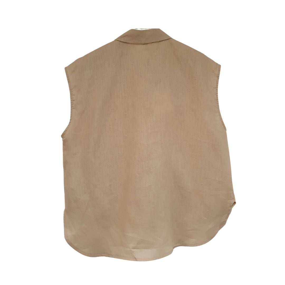 Gilet over in lino Tensione In
