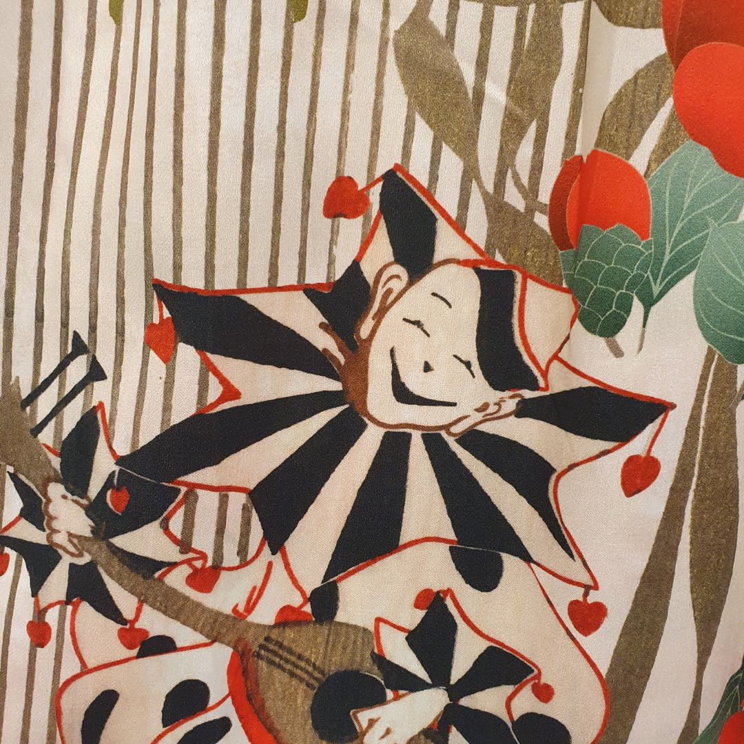 Kimono in viscosa fantasia con cintura