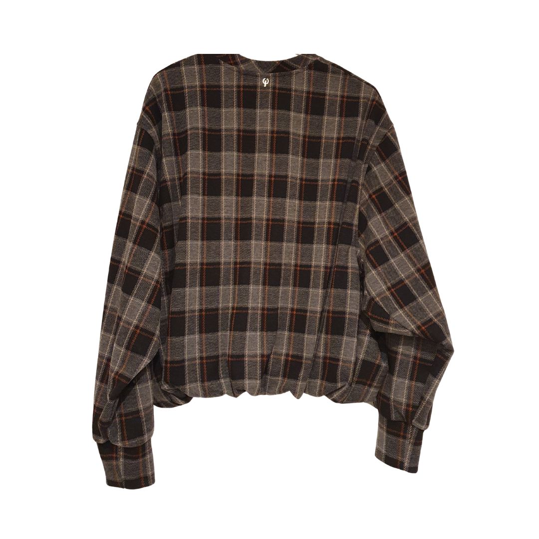 Felpa check con scritta Philia Loft