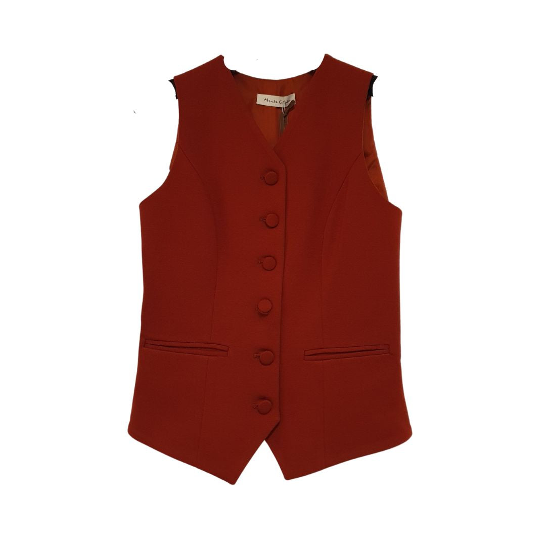 Gilet aderente mattone Manila Grace