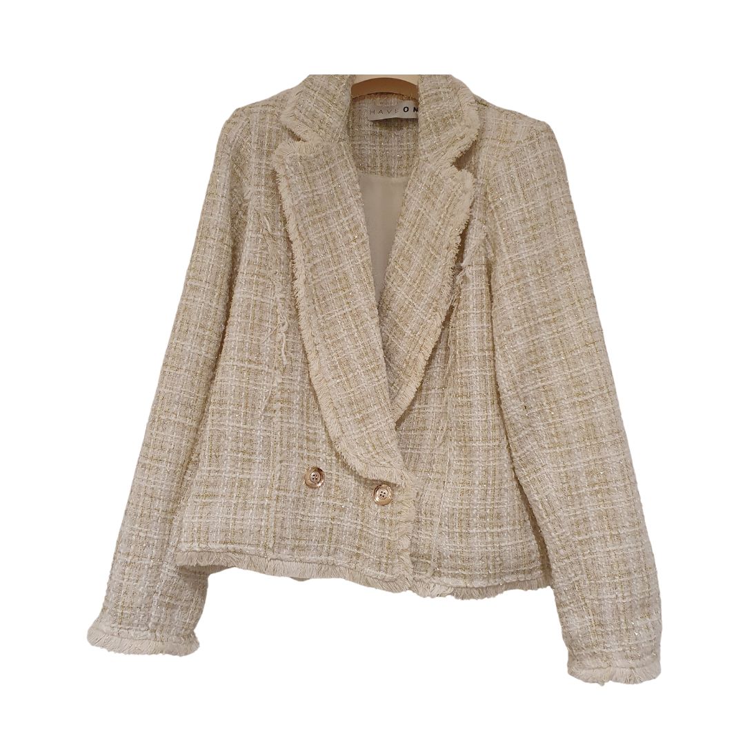 Giacca modello chanel con lurex HaveOne