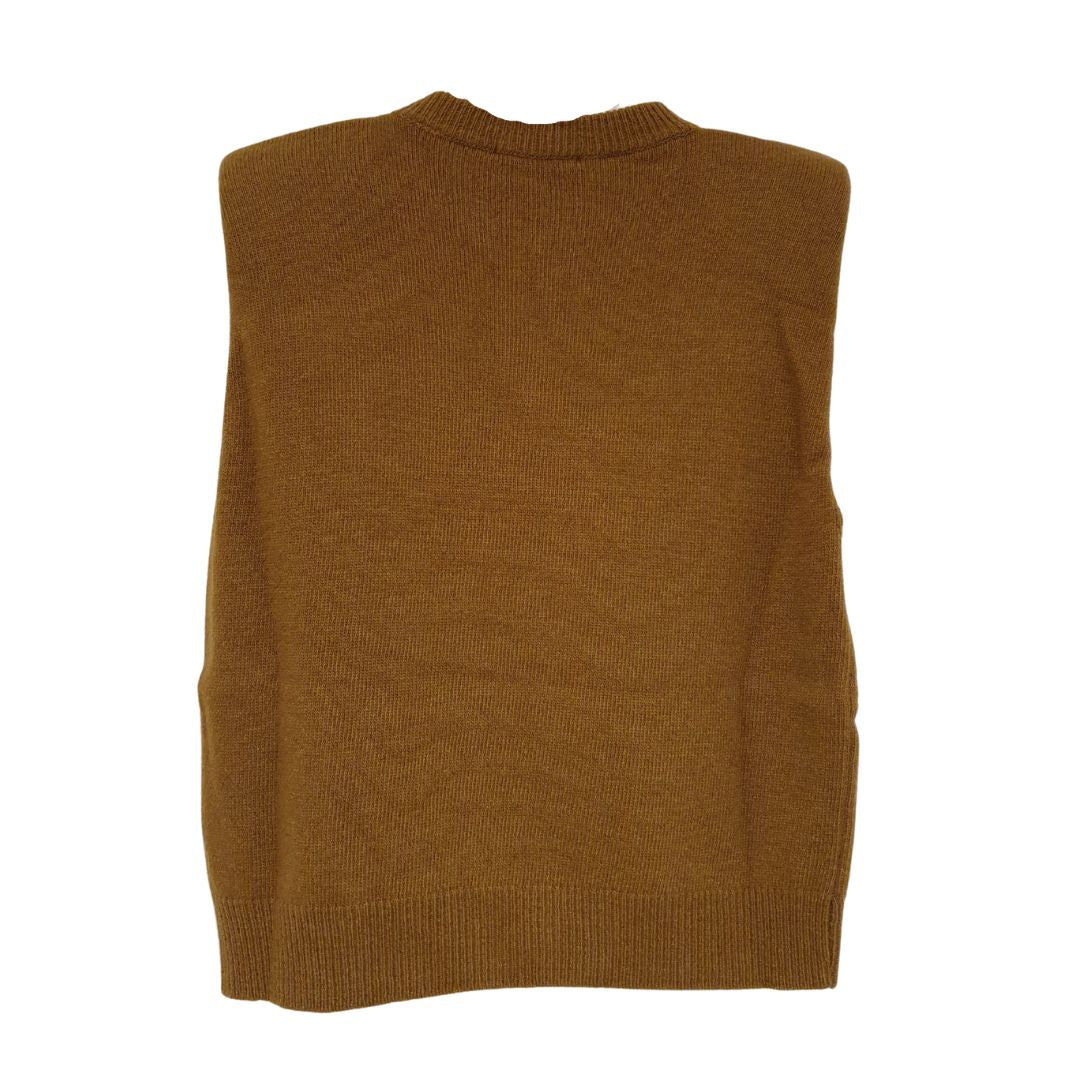 Gilet girocollo verde olio Souvenir