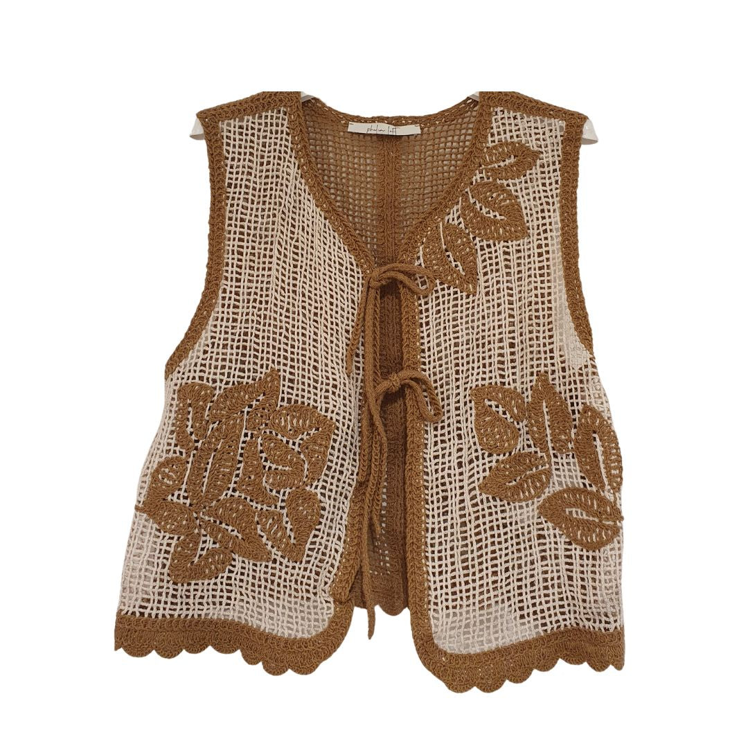 Gilet a rete con ricami Philia Loft