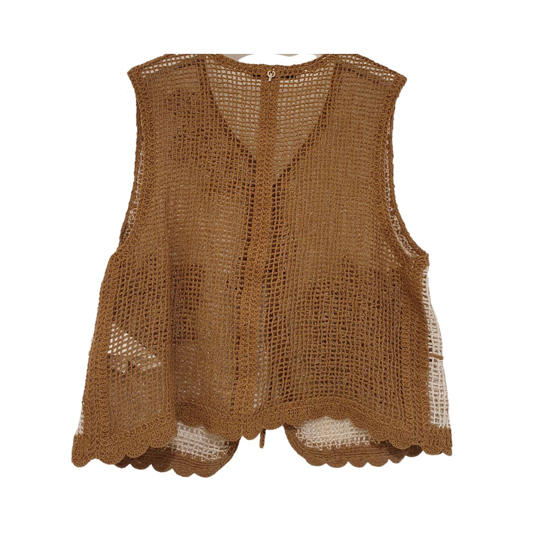 Gilet a rete con ricami Philia Loft