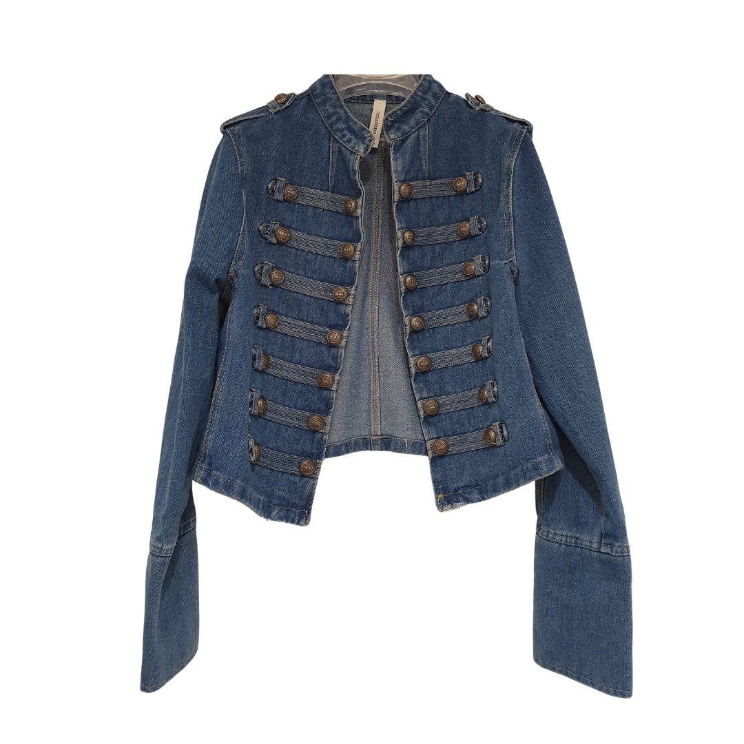 Giacca napoleone in denim Tensione In