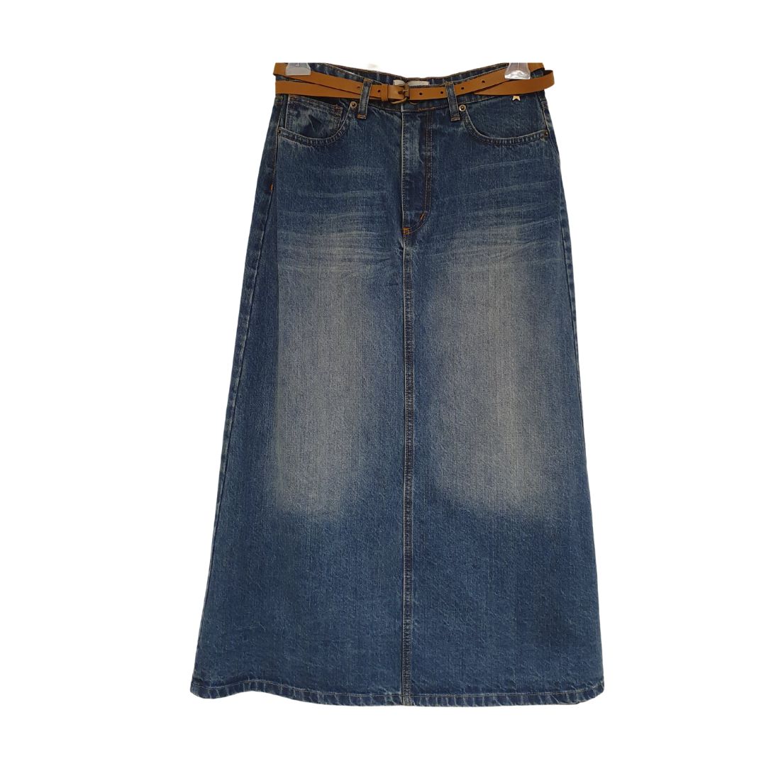 Gonna in denim con cintura Souvenir
