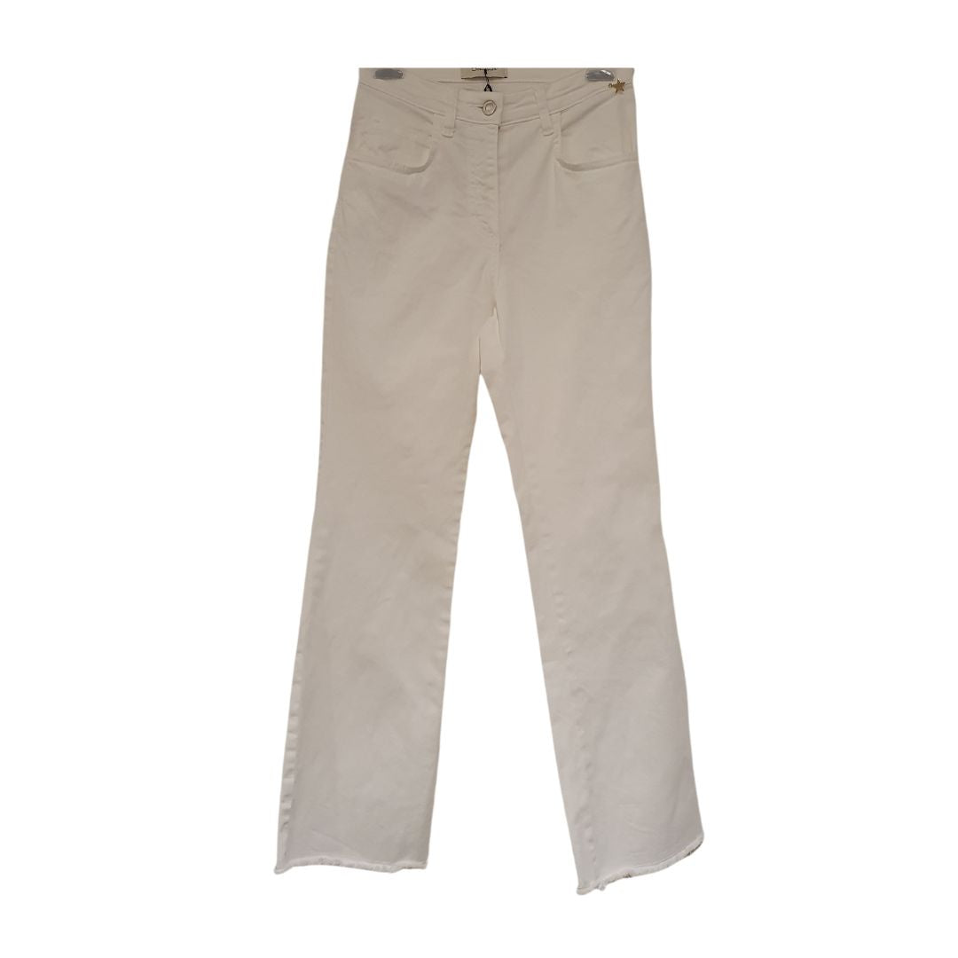 Jeans skinny in cotone bianco