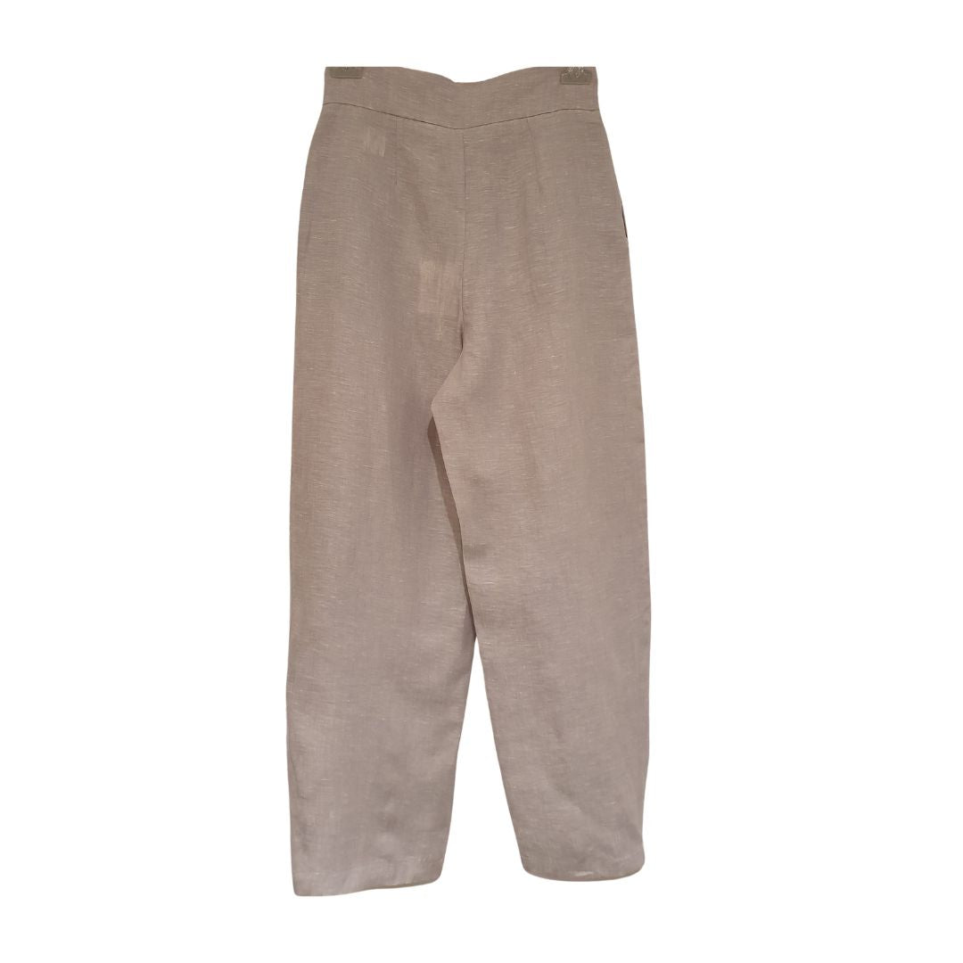 Pantalone in lino con pinces Tensione In