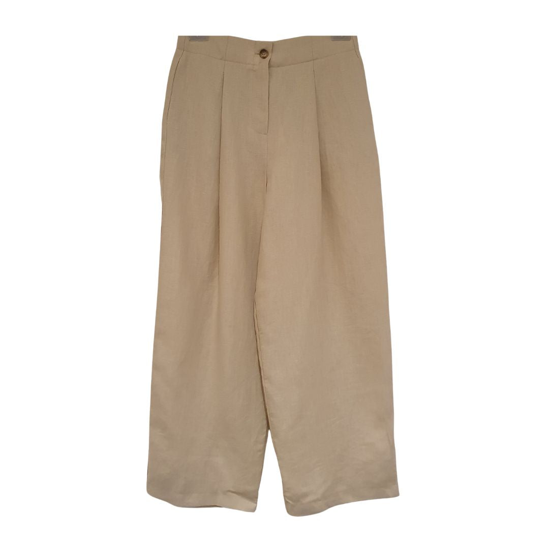 Pantalone wide leg in lino Tensione In