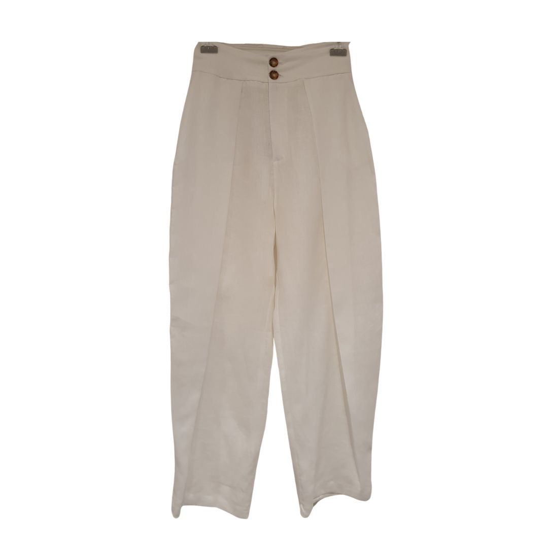 Pantalone in lino con pinces Tensione In
