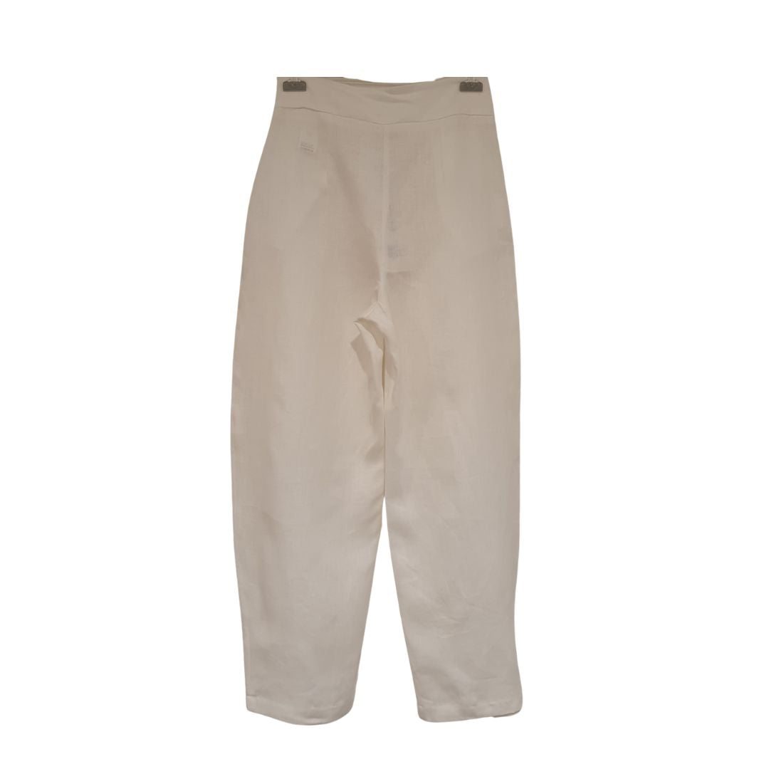 Pantalone in lino con pinces Tensione In