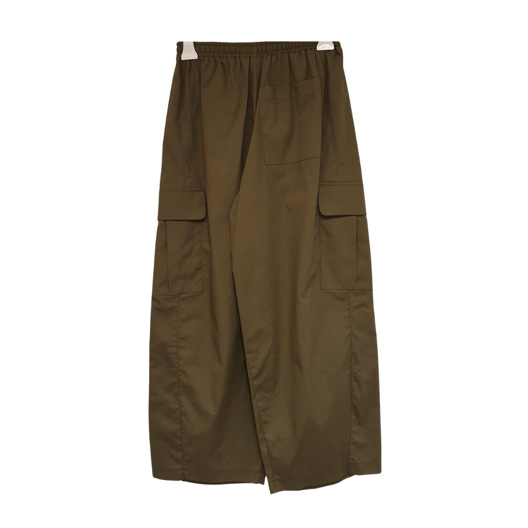 Pantalone militare in cotone con pinces e coulisse Philia Loft