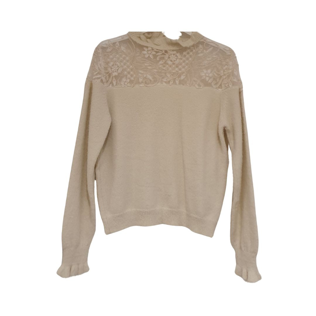 Pull panna con pizzo Philia Loft
