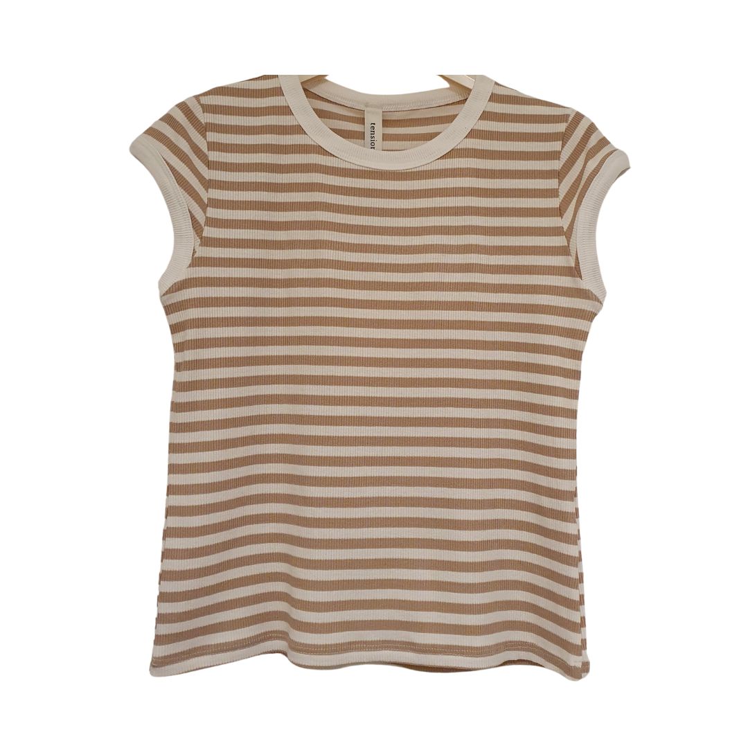 T-shirt in costina rigata Tensione In