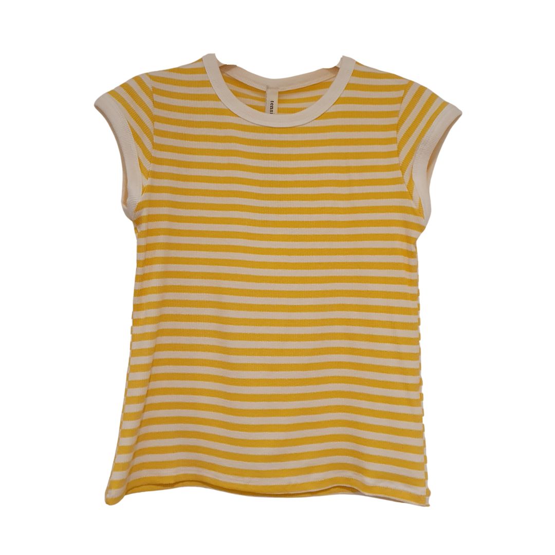 T-shirt in costina rigata Tensione In