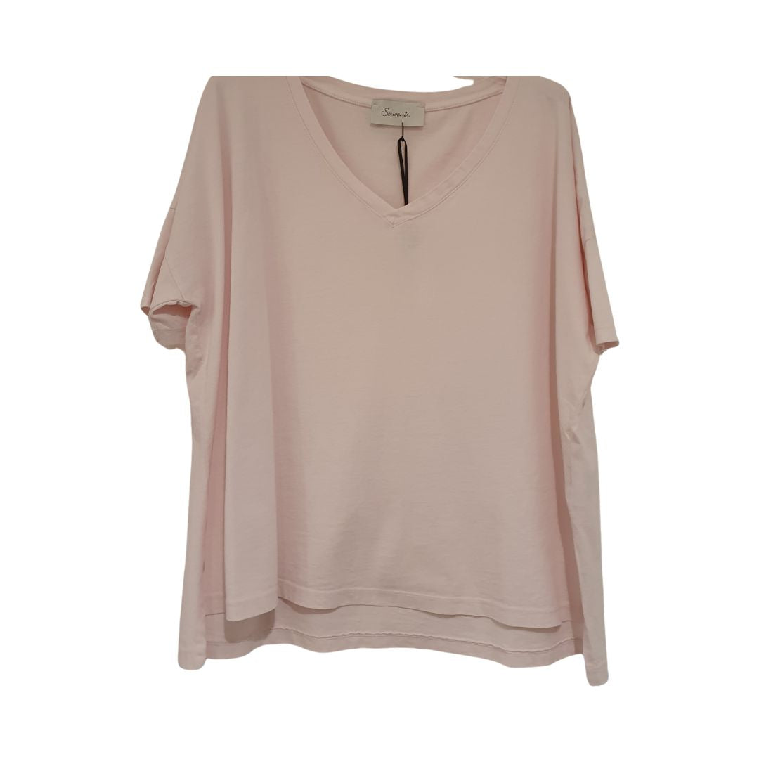 T-shirt rosa in cotone Souvenir