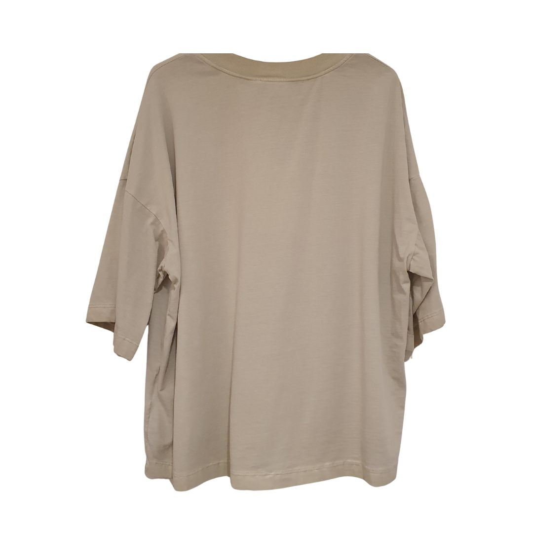 T-shirt over in cotone con stampa HaveOne