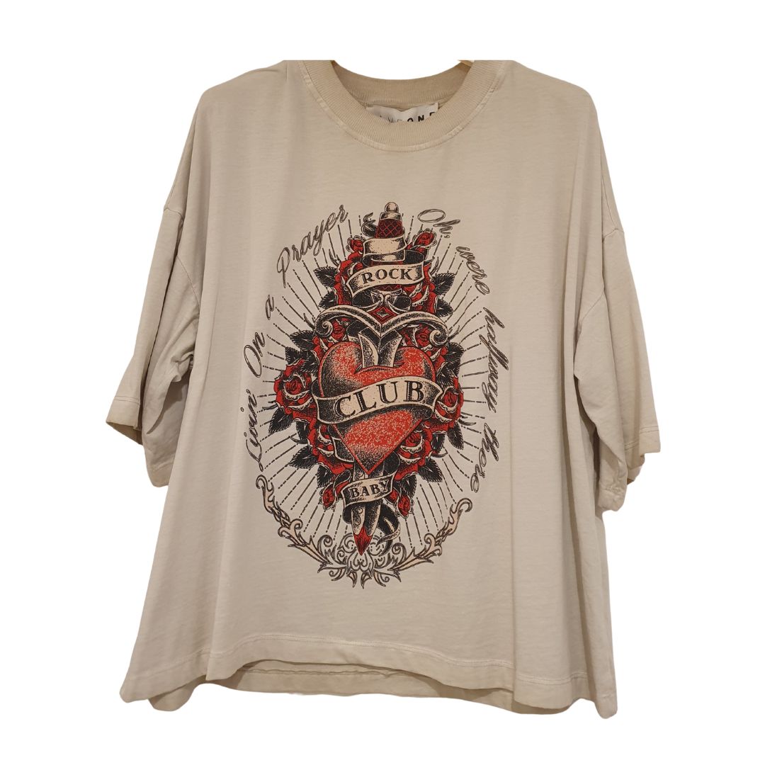 T-shirt over con stampa HaveOne