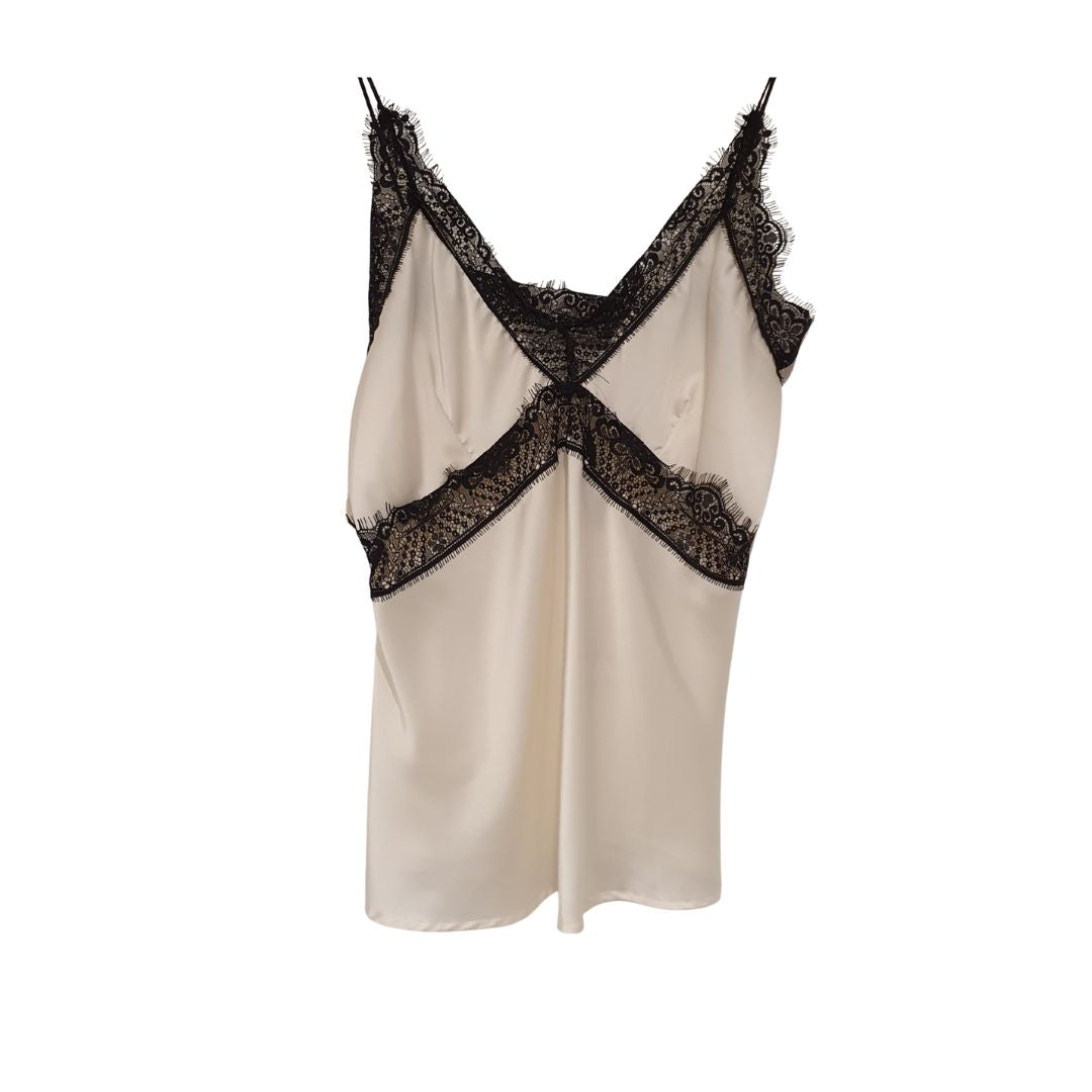 Top lucido con pizzo HaveOne