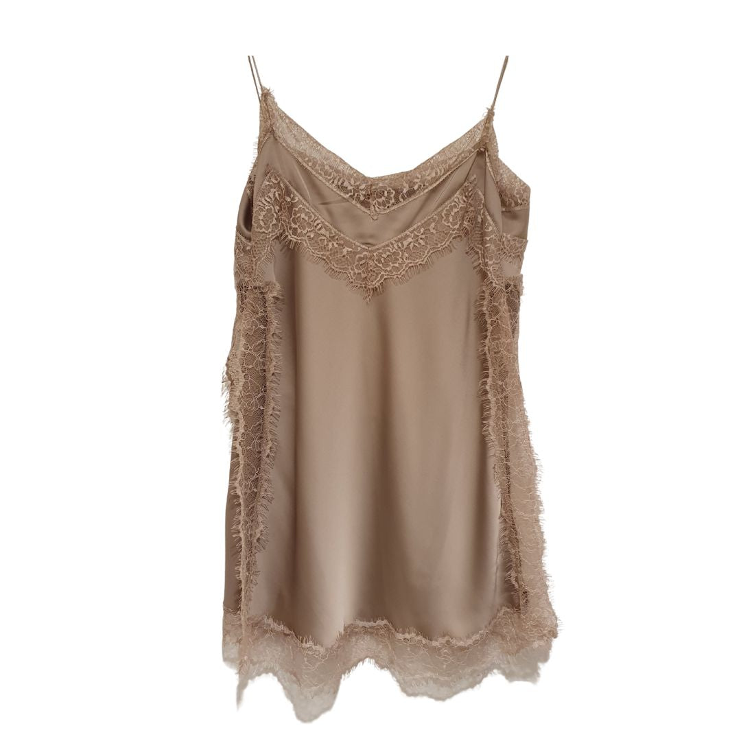 Top in raso lucido con pizzo Philia Loft
