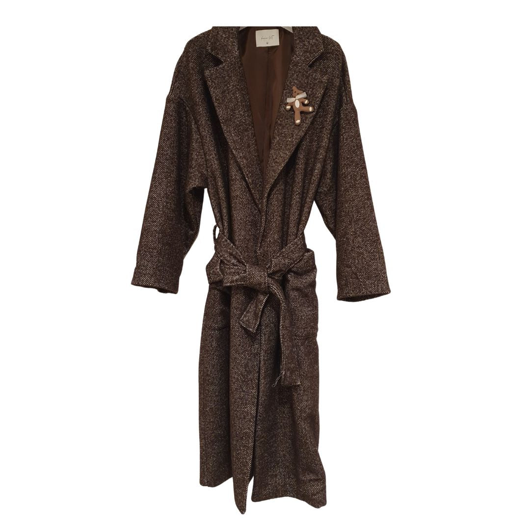 Cappotto lungo spigato Philia Loft