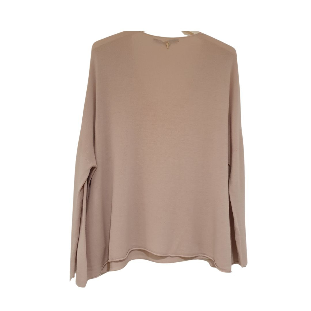 Maglia in viscosa scollo a v cipria Philia Loft