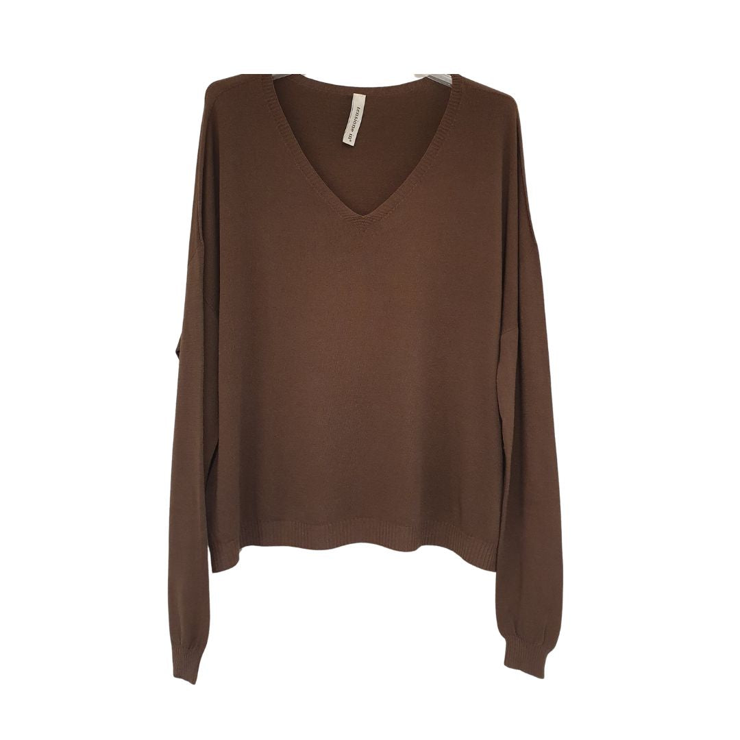 Maglia over scollo a v Tensione In