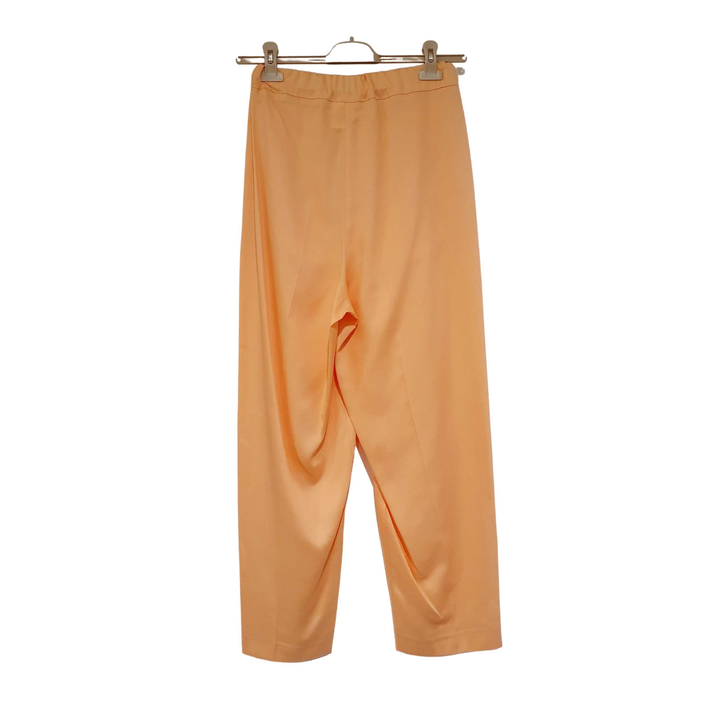 Pantalone a vita alta pesca